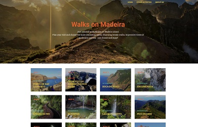Сайт Walks on Madeira, сделано в beSite studio
